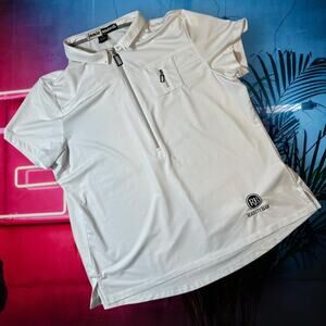 Jamie Sadock Women’s Golf Quarter Zip Polo – White – Size XL W08